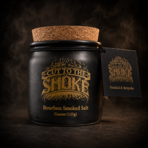 Bourbon Smoked Salt coarse 125g stoneware jar