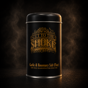 Tin of Fine Garlic and Rosemary Smoked Salt