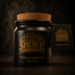 Award-winning Hickory Smoked Salt fine 125g stoneware jar