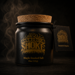 Maple Smoked Salt fine 125g stoneware jar